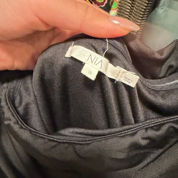 NIA Chic Black Off-Shoulder Long Sleeve Dress - Picture 5 of 6